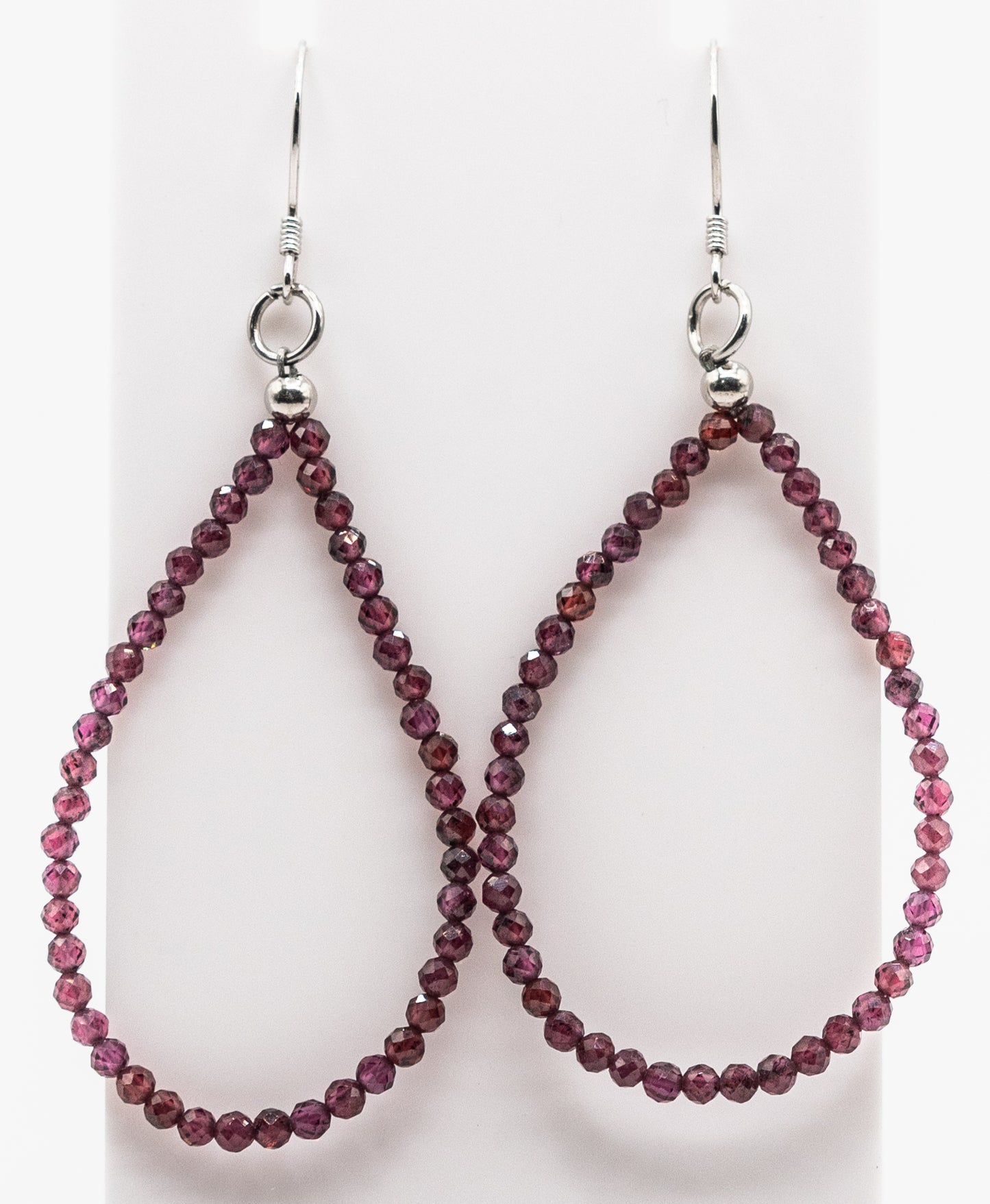 Garnet Gemstone Hoops