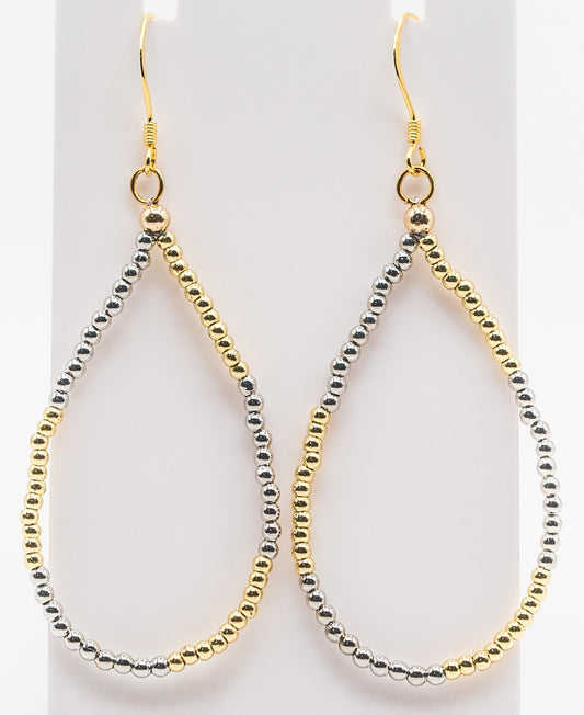 Yellow and White Gold-filled Hoops