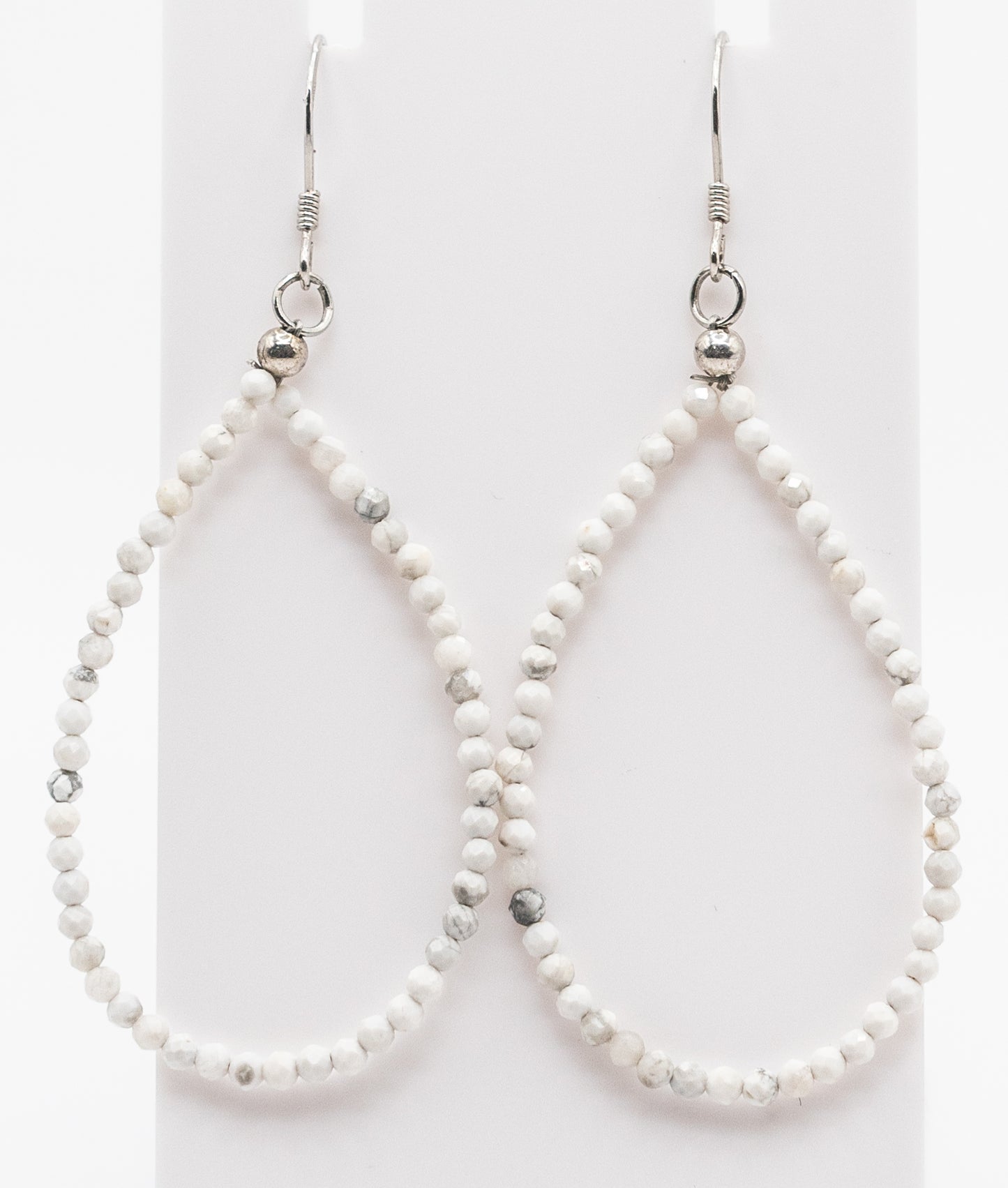 Howlite Gemstone Hoops