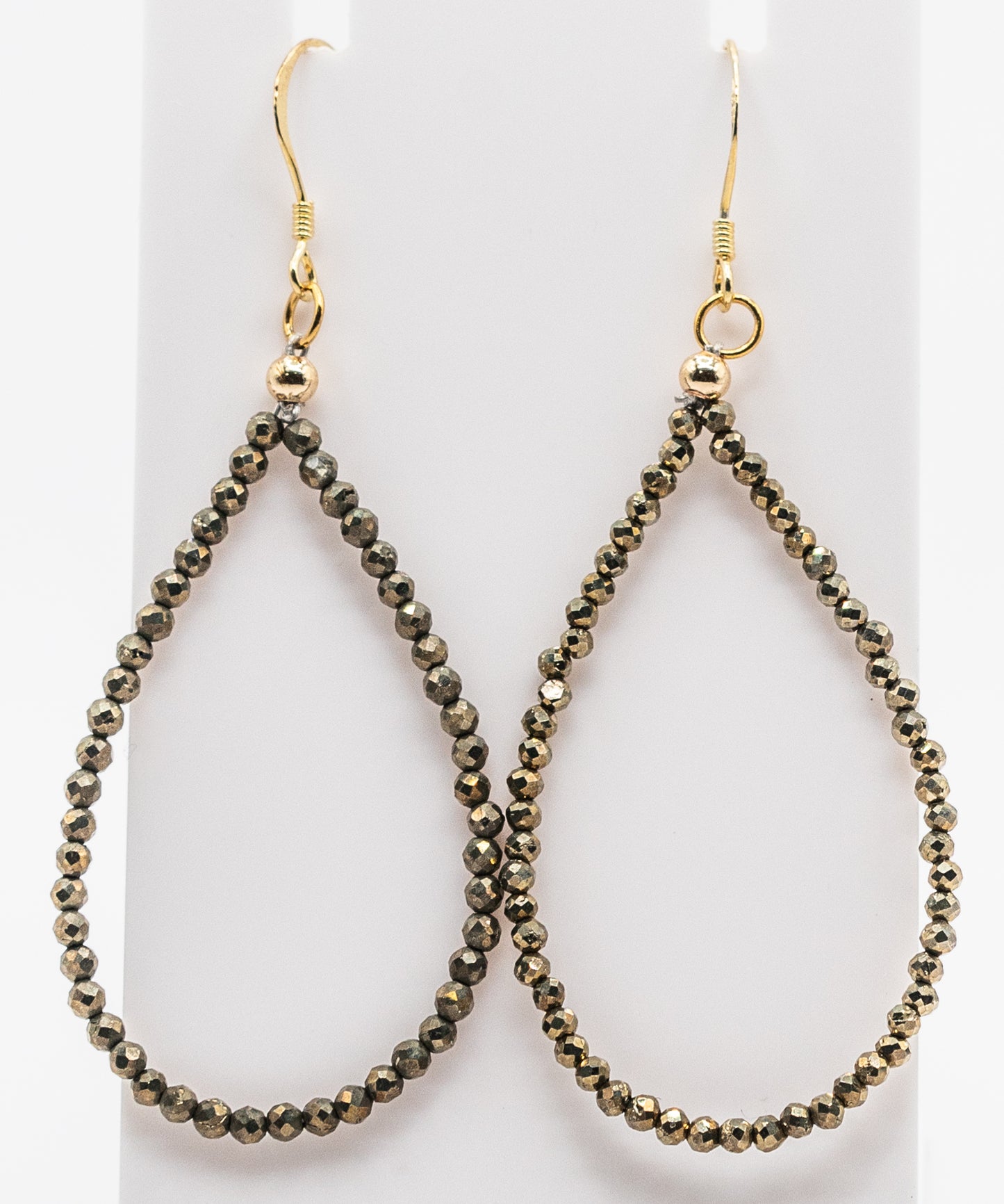 Pyrite Gemstone Hoops