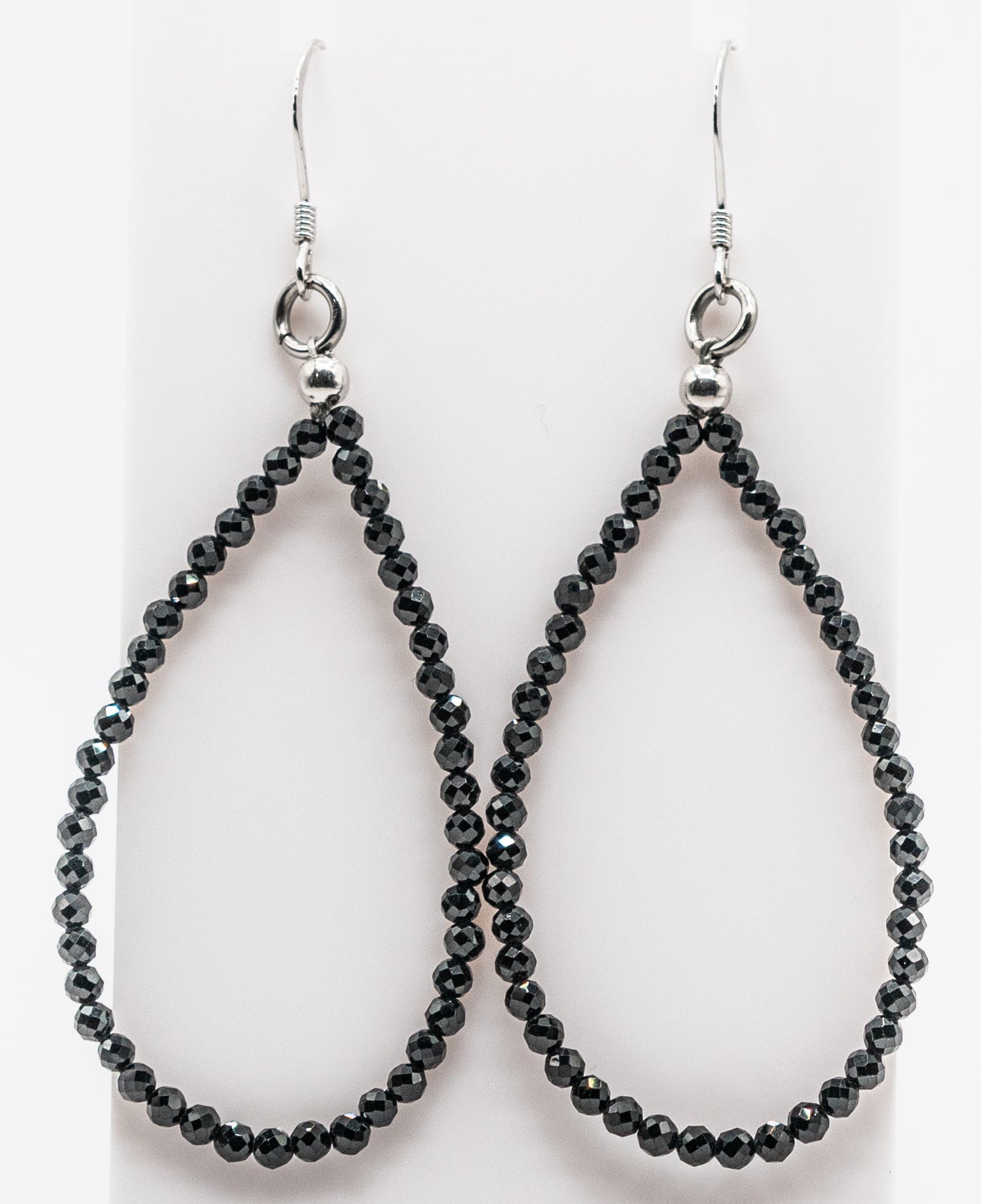 Black Onyx Gemstone Hoops