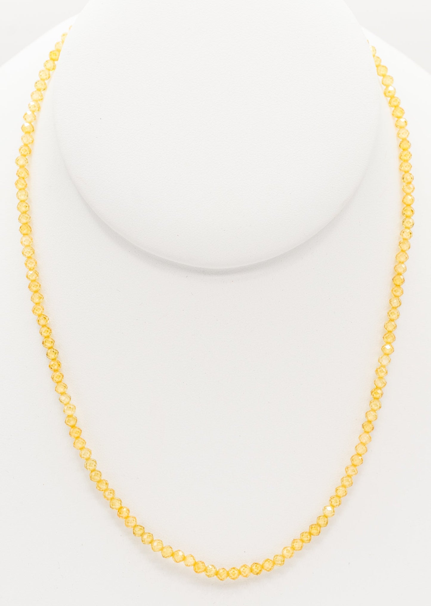 Yellow Topaz Gemstone Stretch Necklace