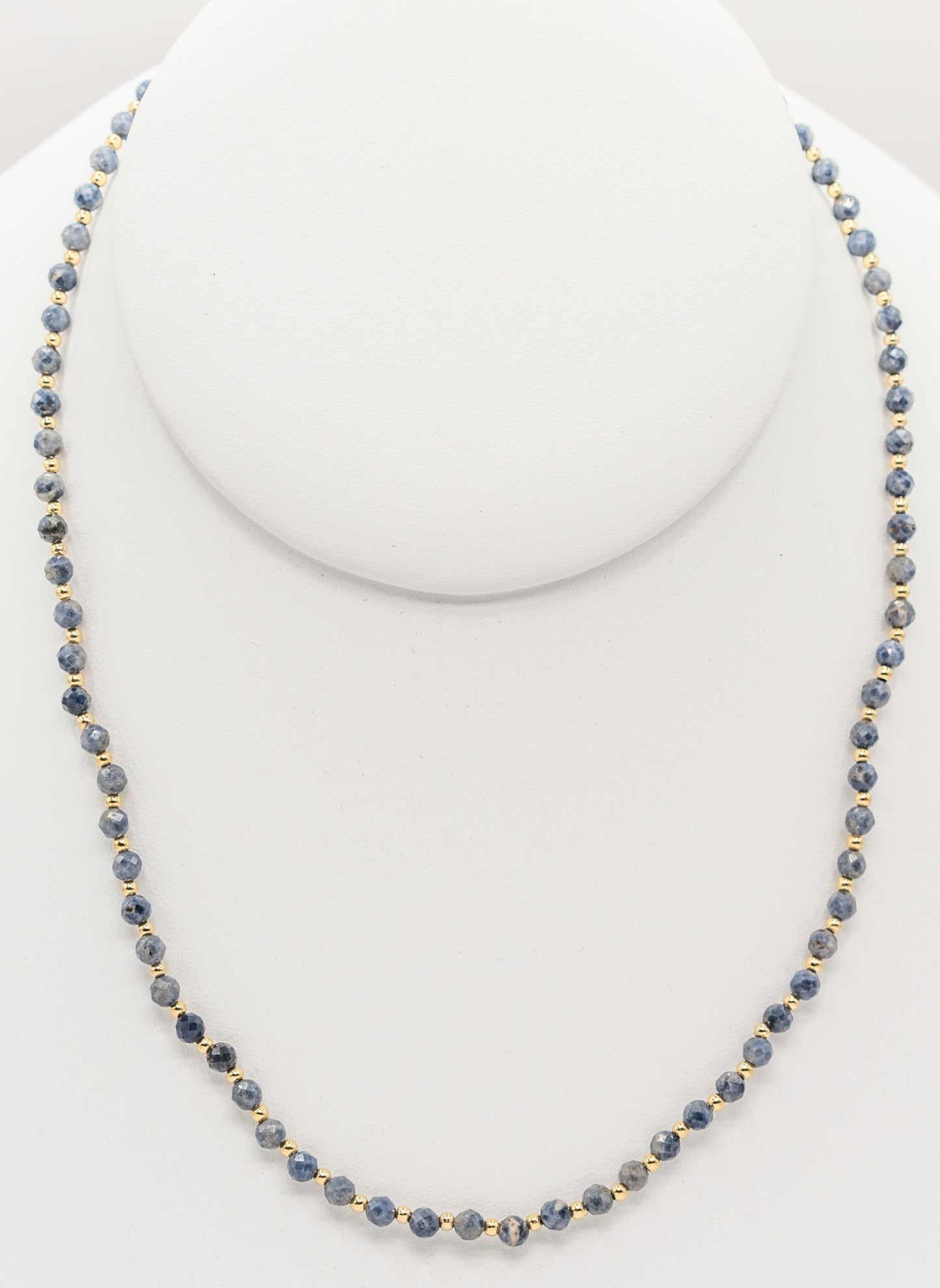 Sapphire and Gold-filled Stretch Necklace