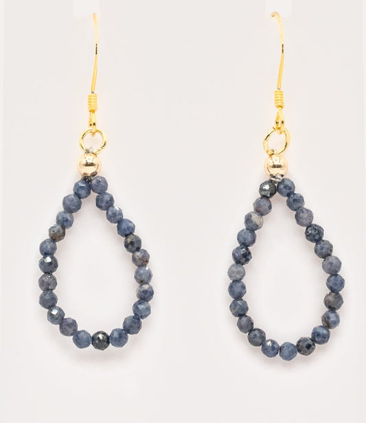 Tiny Sapphire Gemstone Hoops